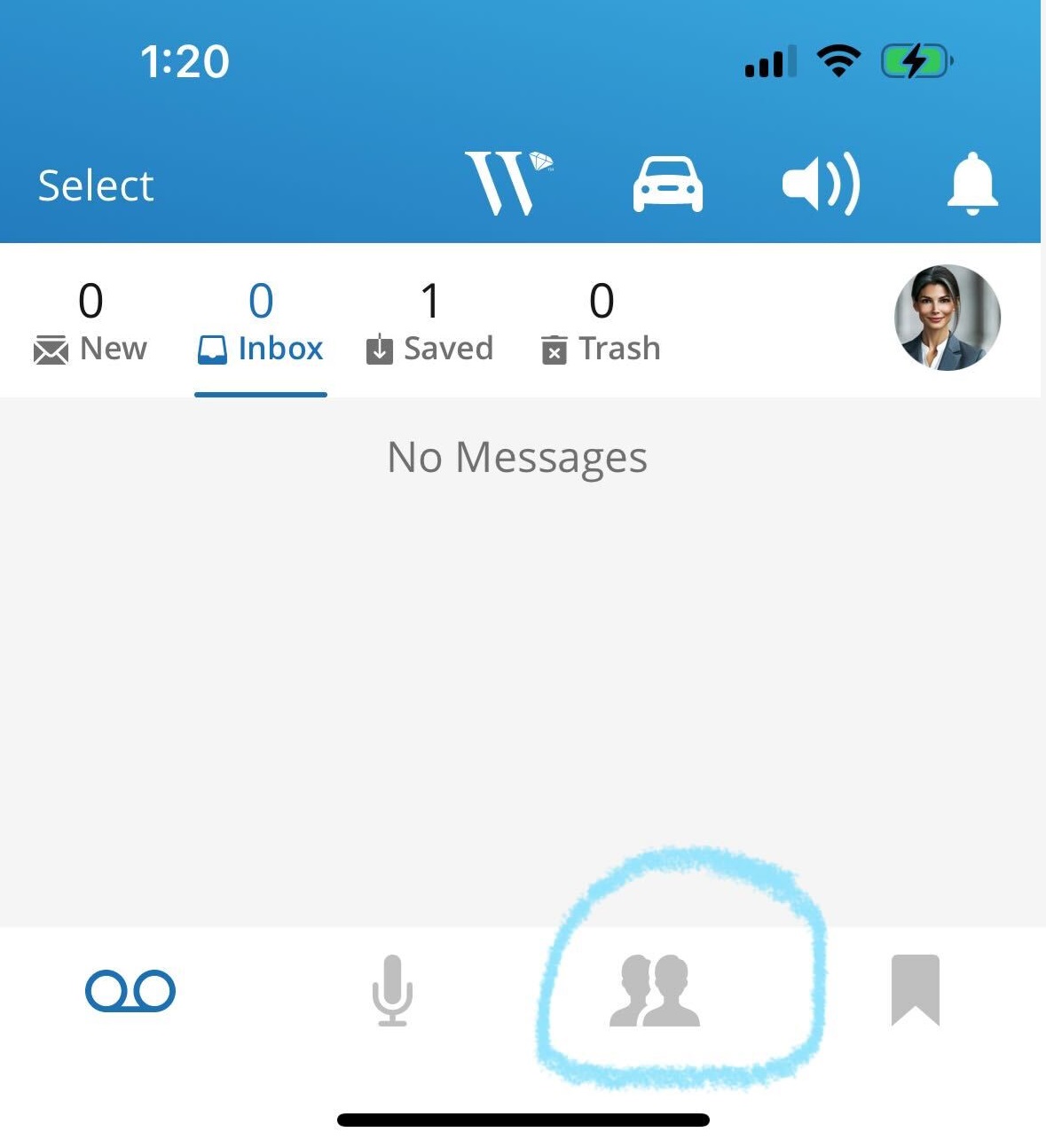 Open the Contacts Tab